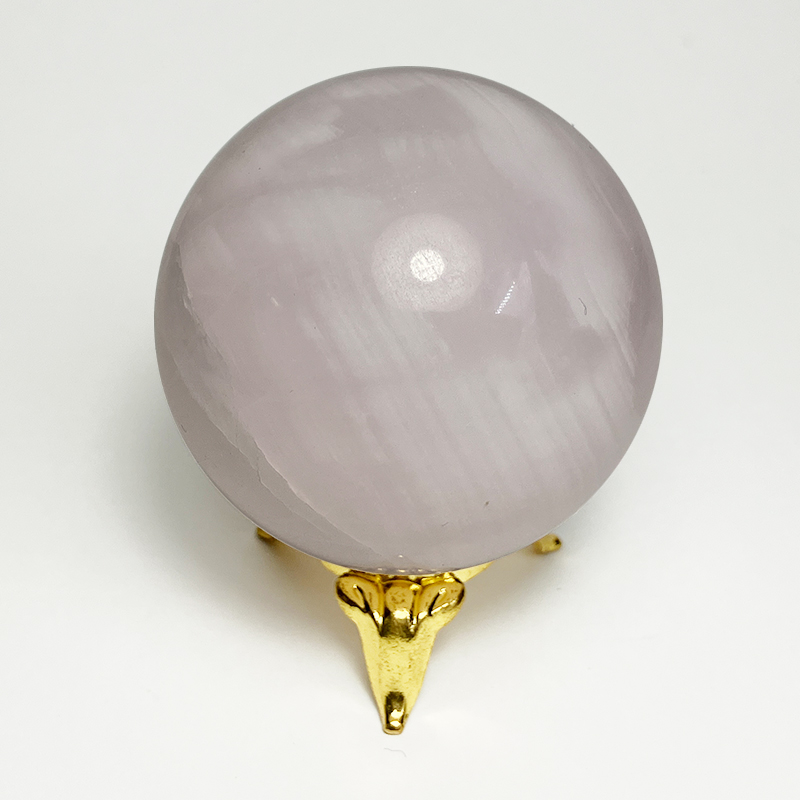 ピンクカルサイト丸玉 約190g No,3153｜置物/彫り物 | 天然石