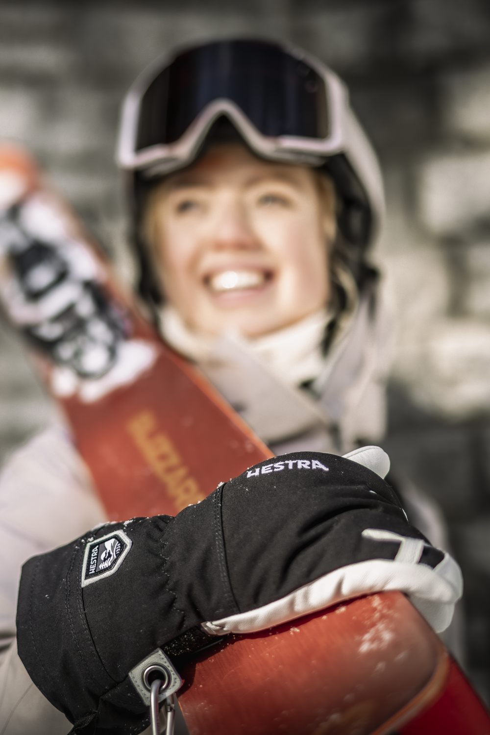 Army Leather Heli Ski - Black | Hestra Gloves