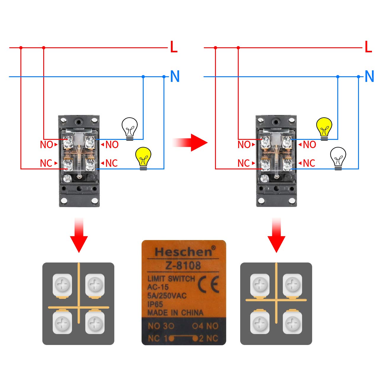 Limit switch Z-8/108 Adjustable Roller Lever Momentary CNC Mill
