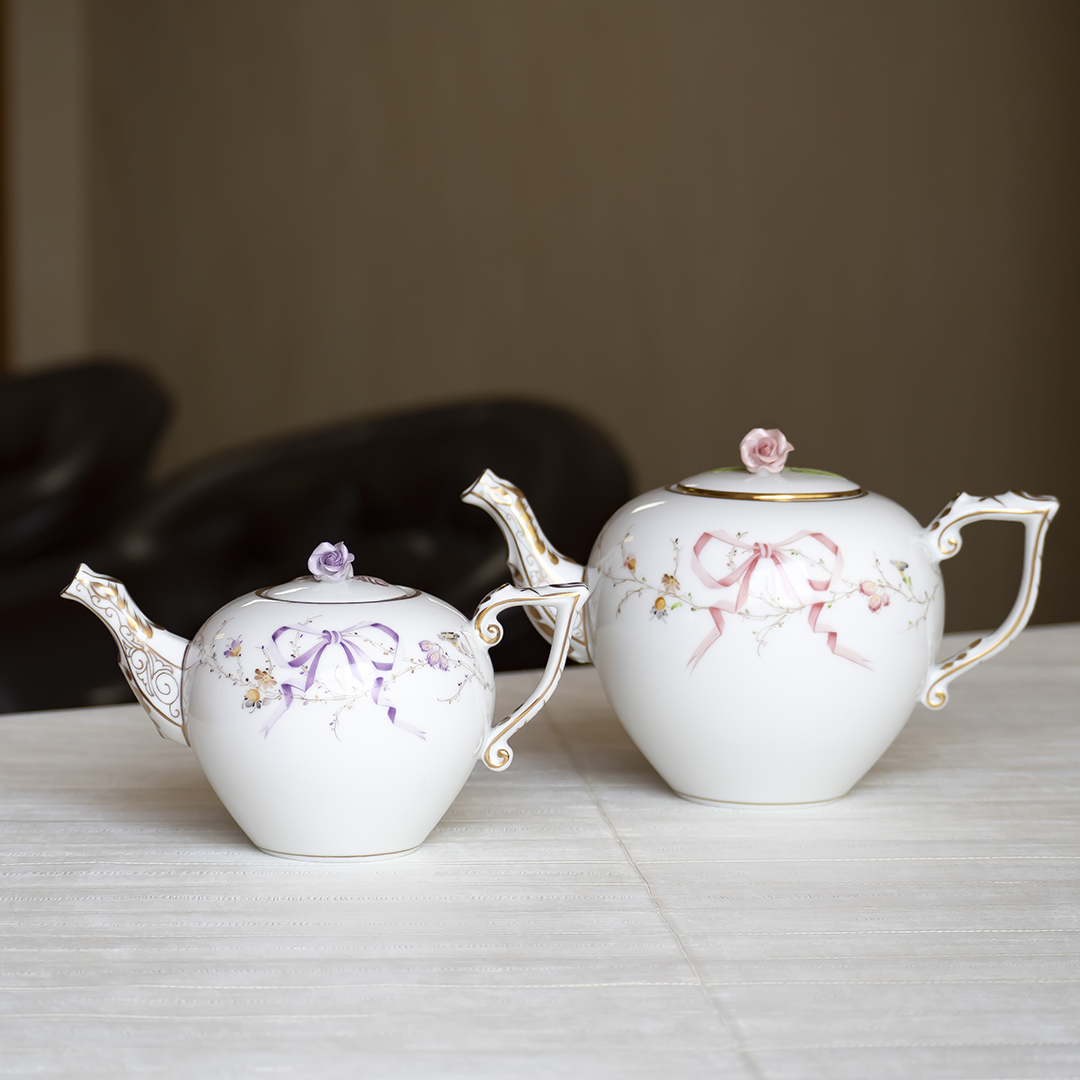 ヘレンドリボン・ローズドラジェ] ミニティーポット