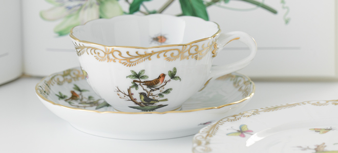 ロスチャイルド・バード・クラシカルゴールド] ティーカップ&ソーサー