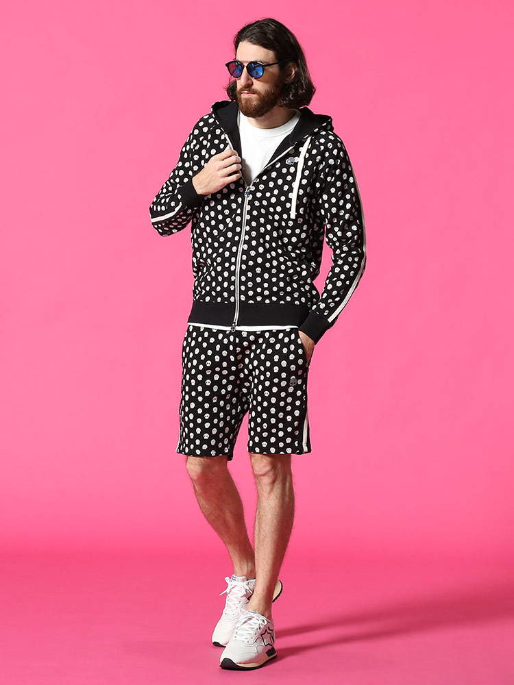 HYDROGEN ハイドロゲン メンズ セットアップ スカル 総柄 パーカー