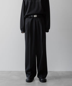 ssstein / シュタイン】LONG WIDE TROUSERS (2/90 WOOL GABARDINE