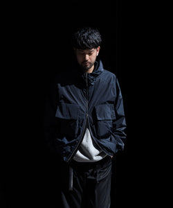 stein / シュタイン】NYLON TAFTA HOODED SHORT JACKET - DARK NAVY