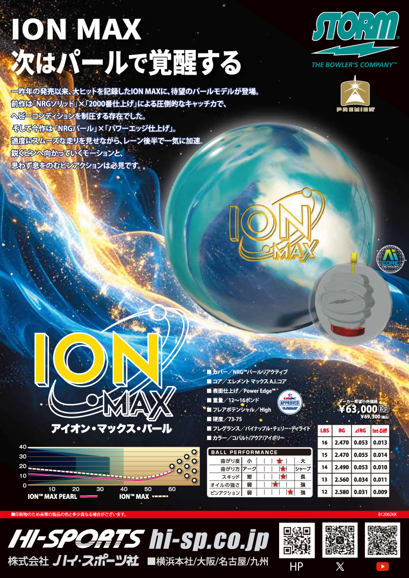 BOWLING BALL ： - ハイスポーツ社 ：信頼のボウリング用品販売