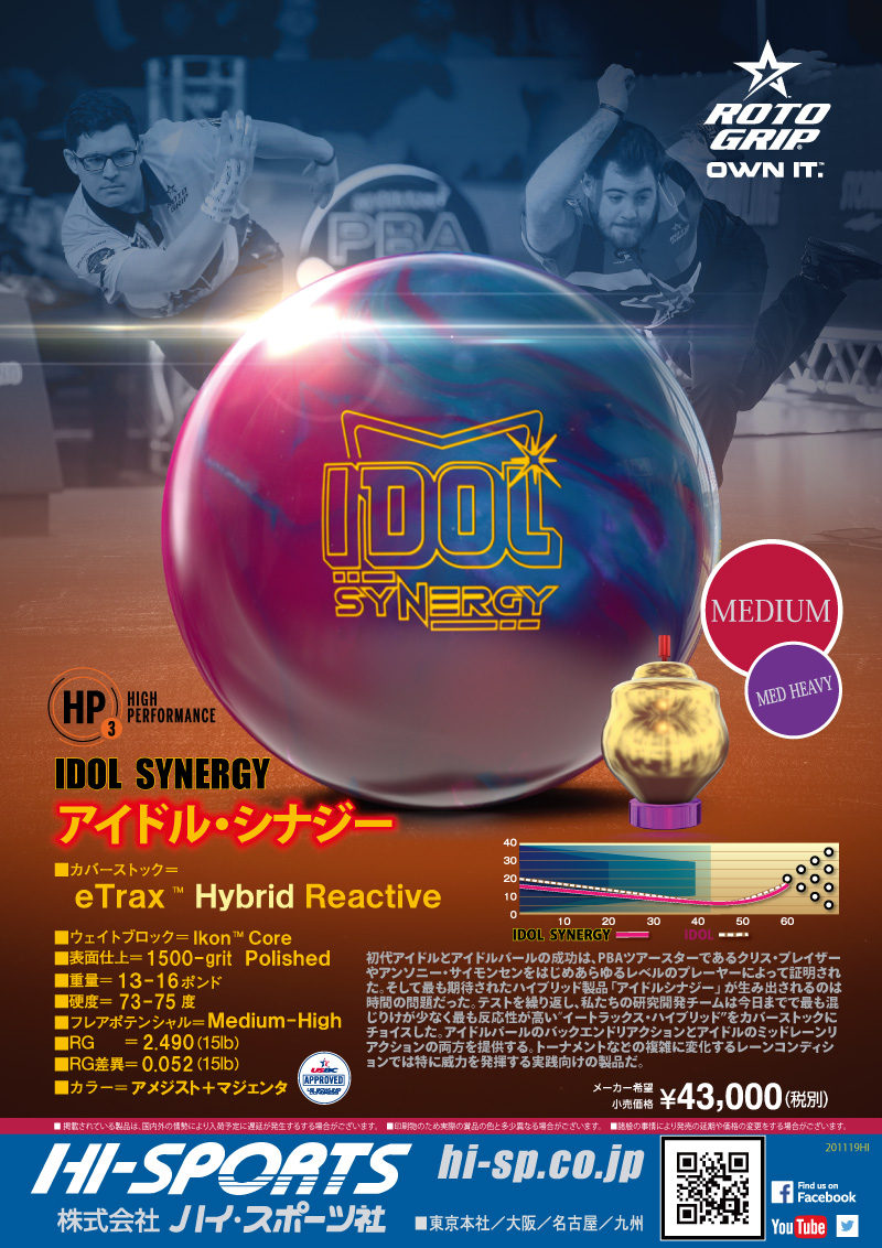 IDOL SYNERGY - ハイスポーツ社 ：信頼のボウリング用品販売