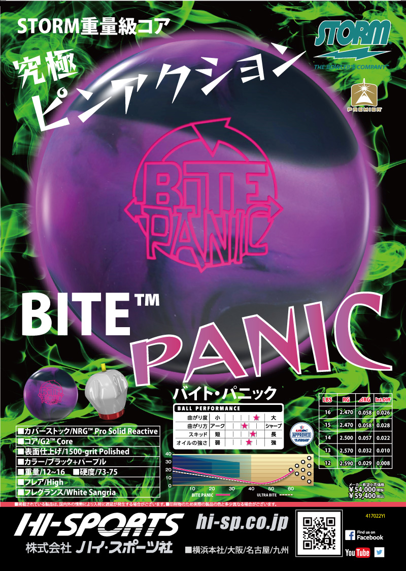 BITE PANIC - ハイスポーツ社 ：信頼のボウリング用品販売