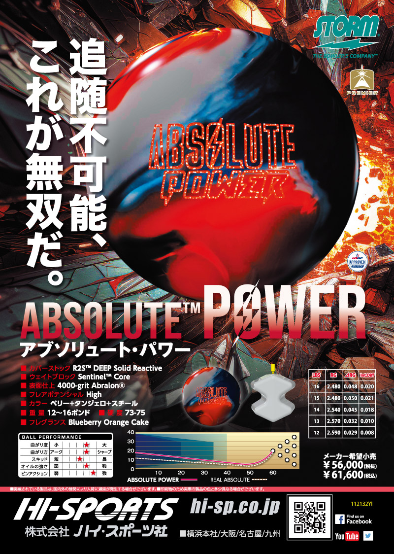 アブソリュート・パワー - ハイスポーツ社 ：信頼のボウリング用品販売