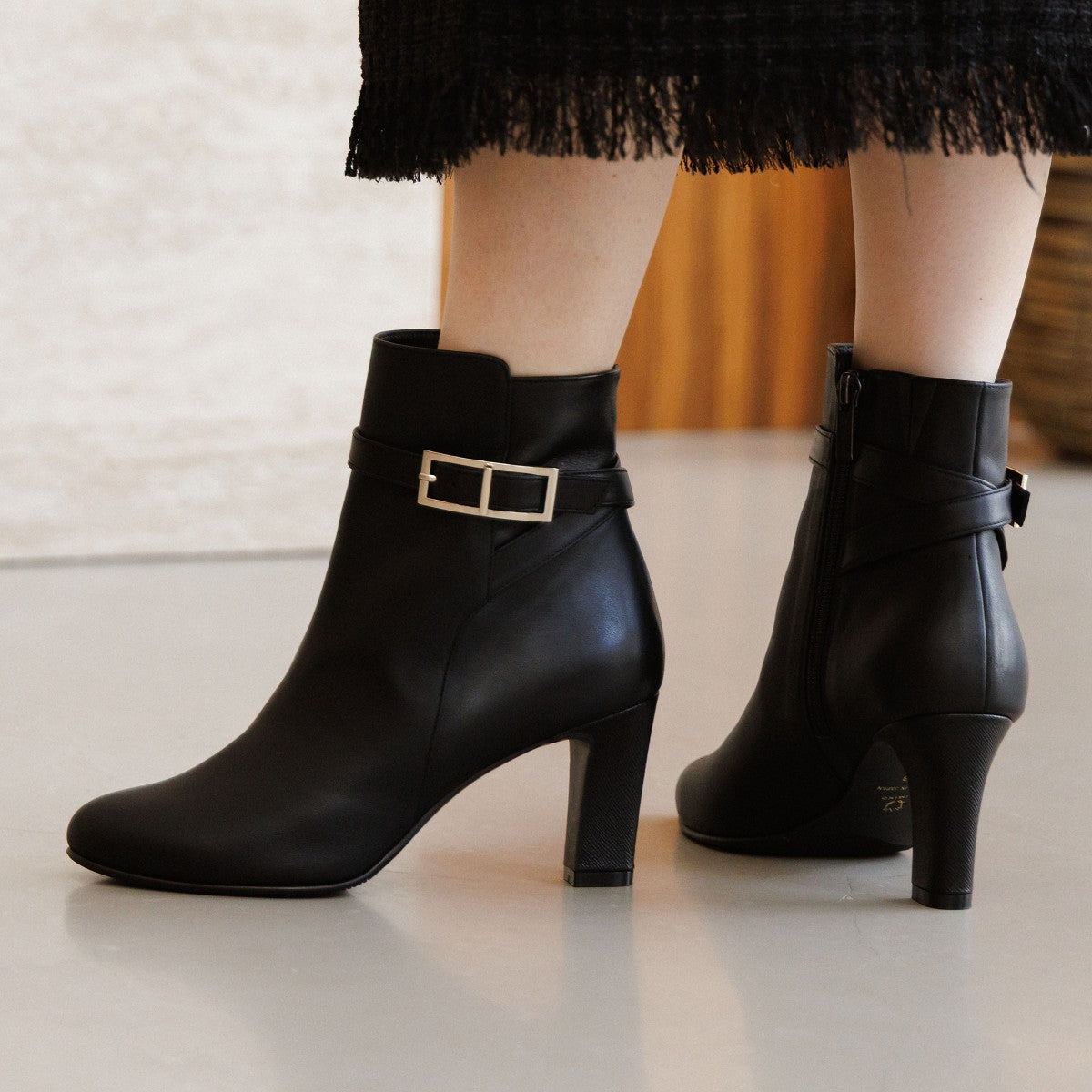 SALE】サイドバックルヒールブーツ/651410