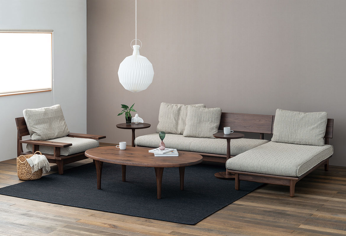 森のことば Walnut 豆型リビングテーブル | 飛騨産業株式会社【公式