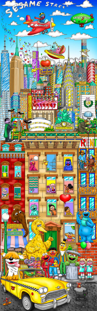 新作】大人気子供向け番組「セサミストリート」を描いた3Dアートのご