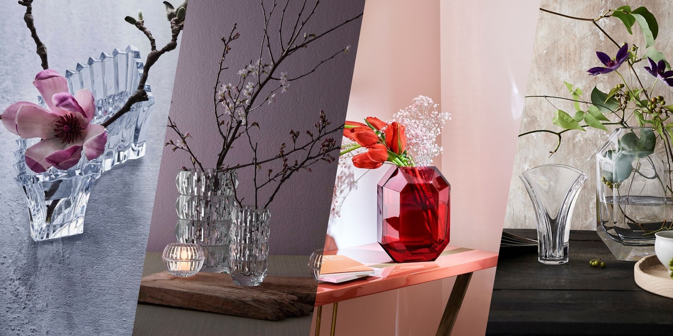 バカラ 草文花 花瓶 フラワーベース 大型サイズ バカラ 草文花 花瓶