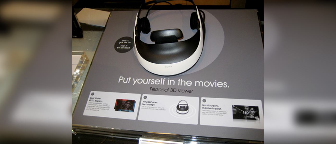 Sony HMZ-T1 Self-Contained Virtual Reality 3D Viewing Glasses