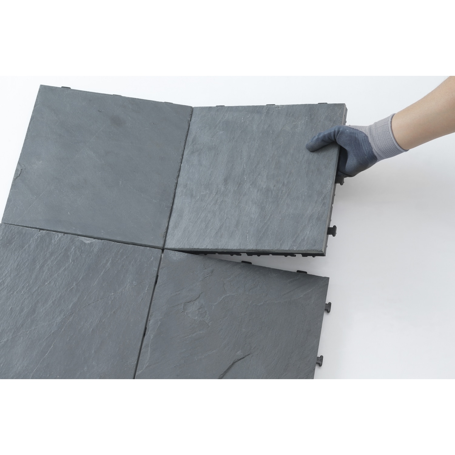 敷くだけタイル 天然石 ブラック 30×30 JBG-JTB1 4975149409099