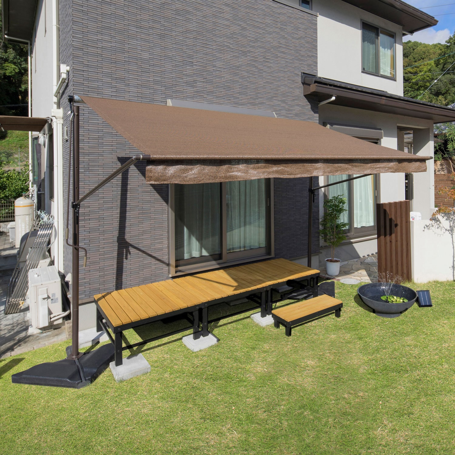 クールサマーオーニング 自立式 3000 モカ 【E】(モカ): ポーチ