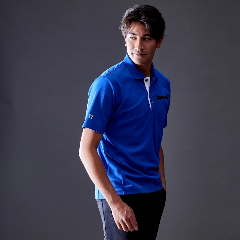 805半袖ポロシャツ（製品制電） - HOOH VILEA 作業着と電動ファン付き