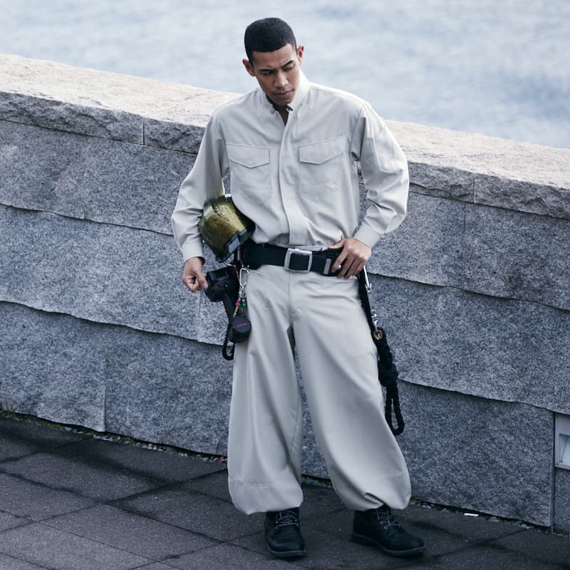 1361立衿シャツ(サマーサージ) 別注対応可能 - HOOH VILEA 作業着と