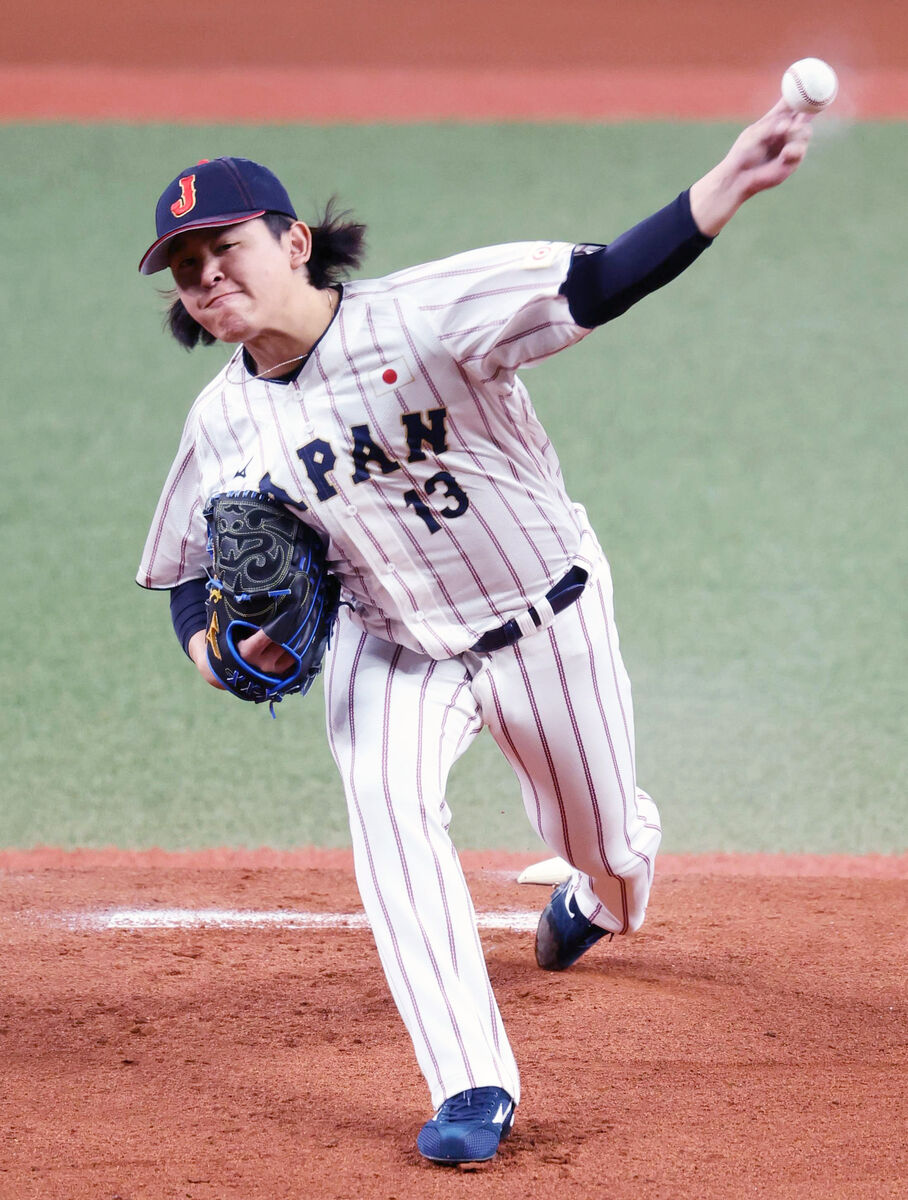 侍ジャパン】宮城大弥が貫禄の3回パーフェクト 最速151キロ、最遅