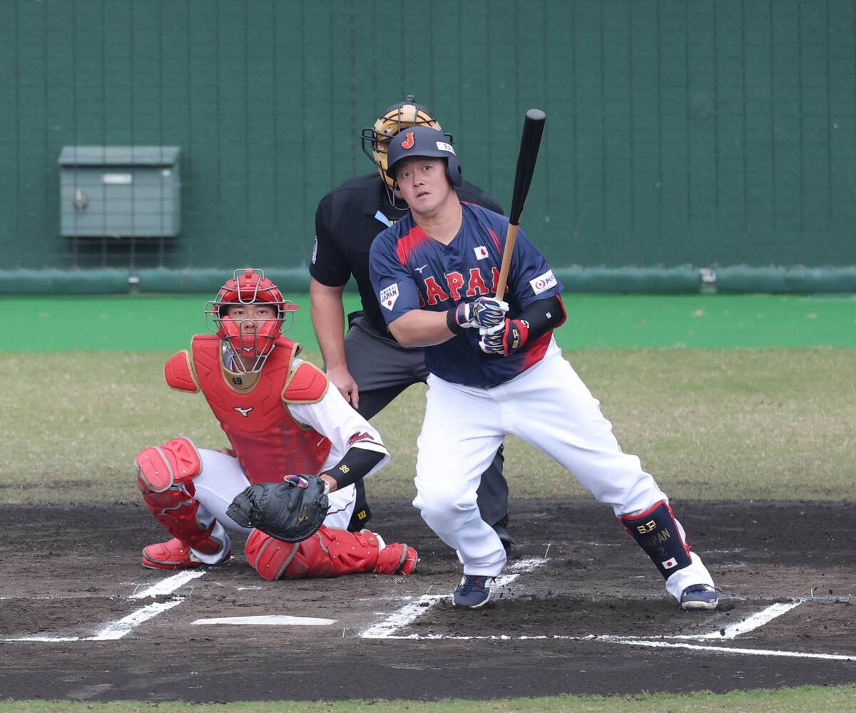 侍ジャパン】「2番・二塁」の牧秀悟が初回に先制打 - スポーツ報知
