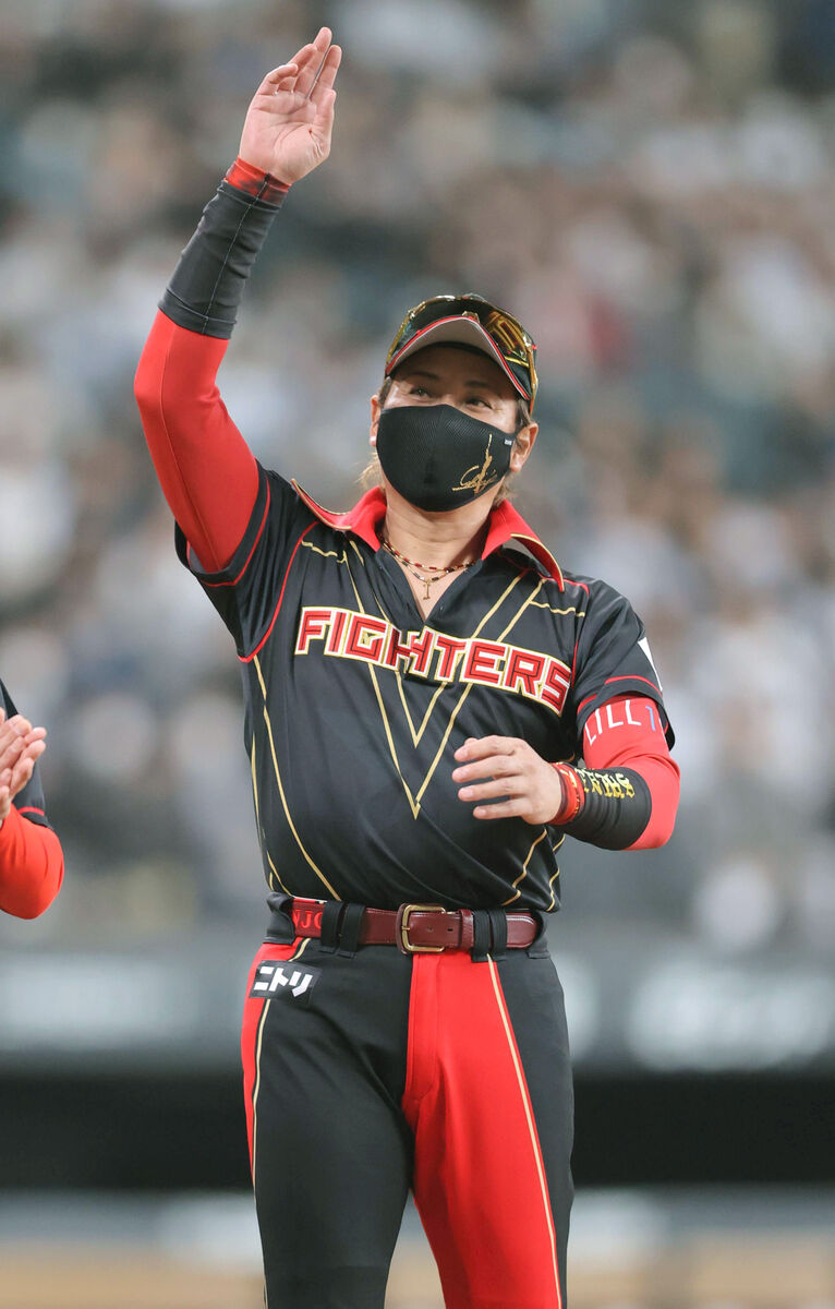 ファイターズ ユニフォーム ビジター BIGBOSS 1 新庄剛志 M 日本ハム