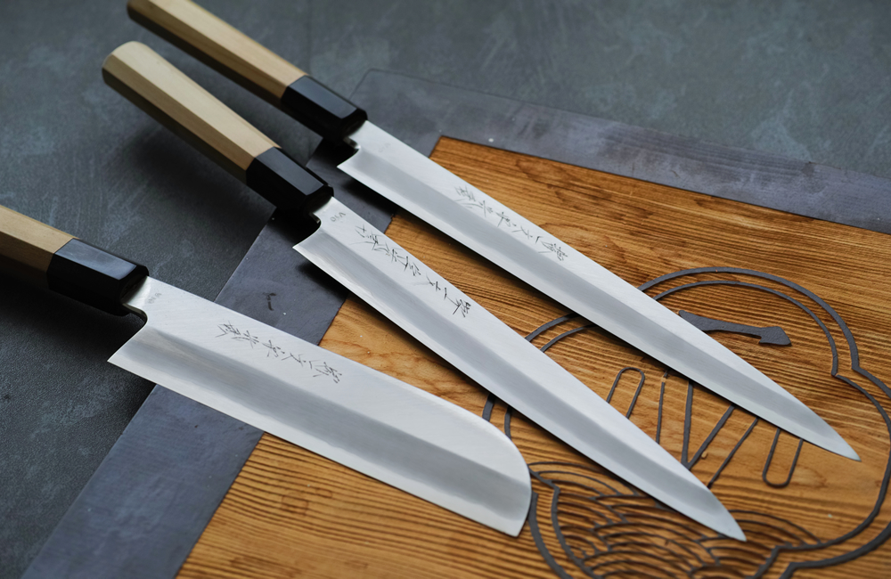 堺一文字光秀 V10本霞 ふぐ引き包丁270mm