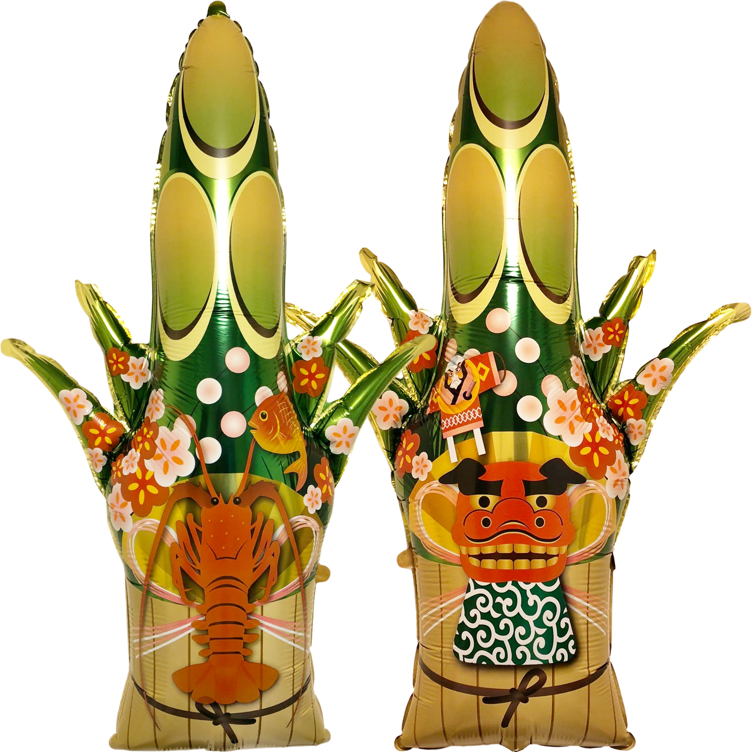 2枚入り 門松 フォイルバルーン | お正月を彩る門松の2枚セット - Hoju