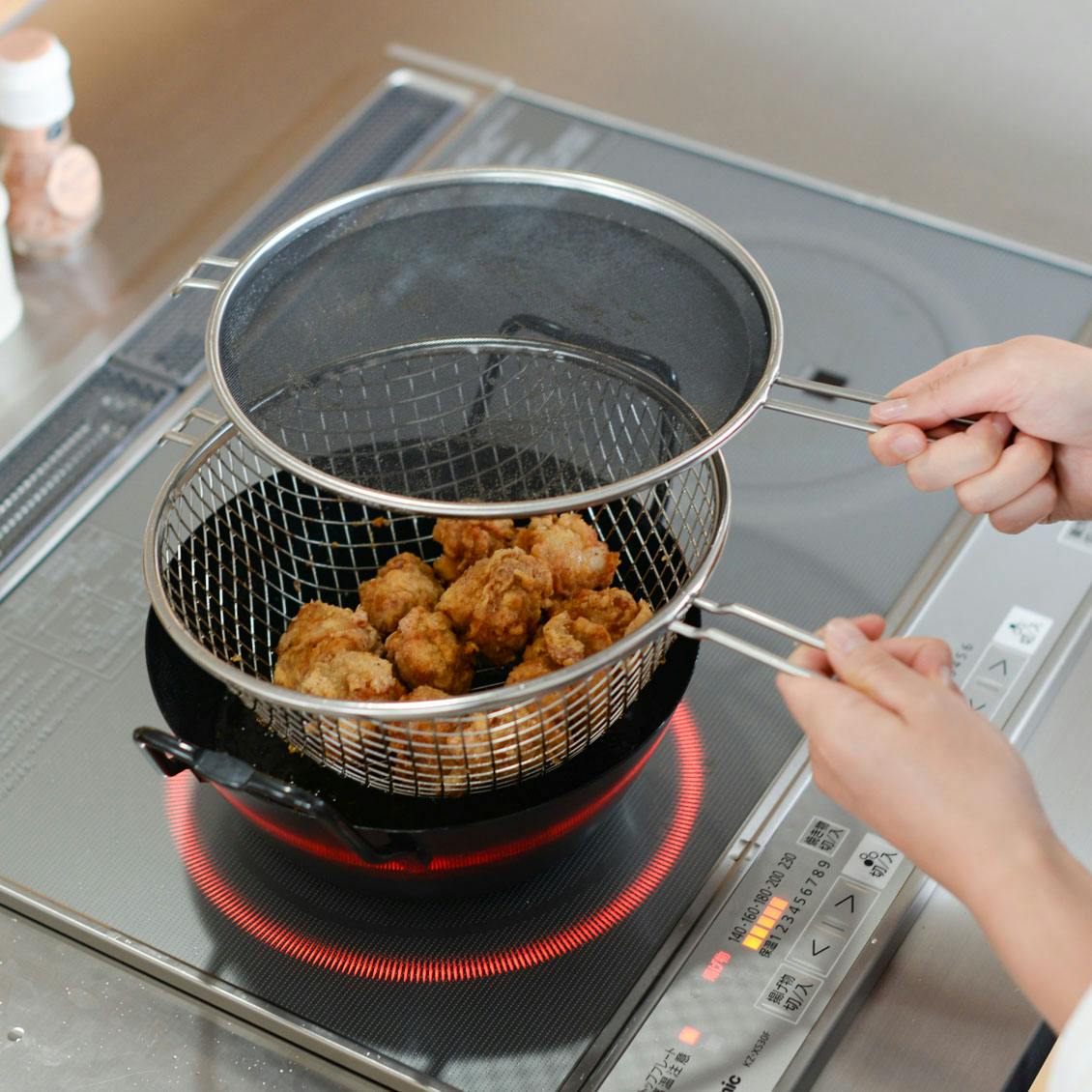 la base/ラバーゼ/IH対応・鉄揚げ鍋セット（22cm） - 北欧、暮らしの道具店