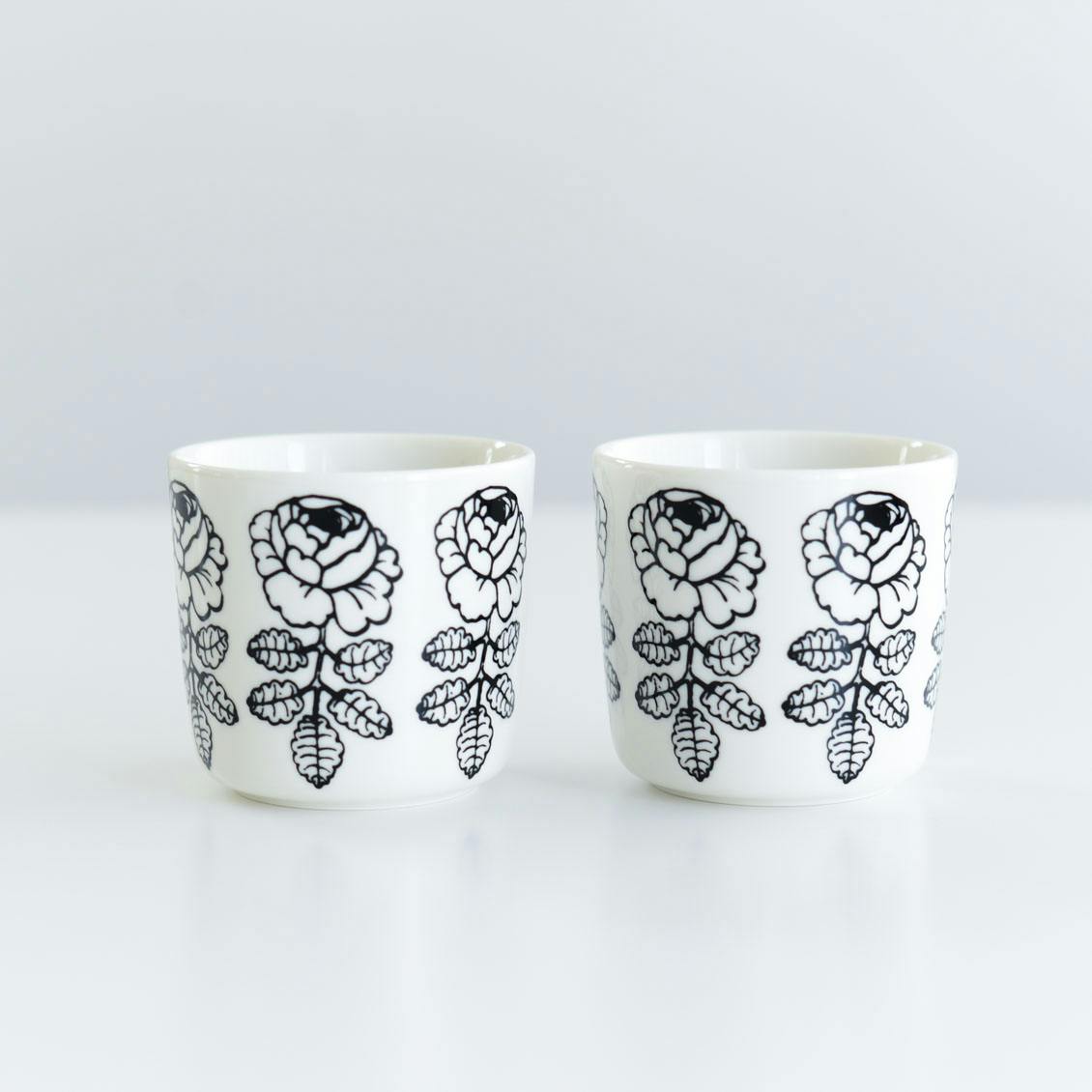 marimekko/マリメッコ/VIHKIRUUSU/ラテマグ2個セット（ブラック