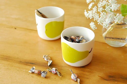 取扱い終了】marimekko/マリメッコ/PAARYNA/洋ナシ模様のマグ2個セット