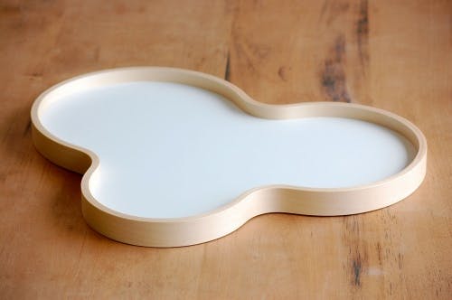 取扱い終了】フィンランド/majamoo/マヤムー/白樺のトレー/ホワイト