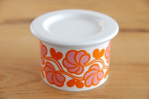 ARABIA/アラビア/POMONA/ポモナ/ジャムポット（オレンジお花模様