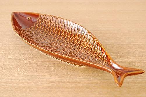 GUSTAVSBERG/グスタフスベリ/Stig Lindberg/お魚プレート（ブラウン