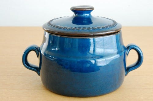 スウェーデン/GABRIEL/ガブリエル釜/陶器のキャセロール（ブルー