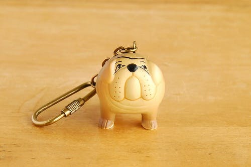 廃盤】Lisa Larson/リサ・ラーソン/キーホルダー/ブルドッグ - 北欧