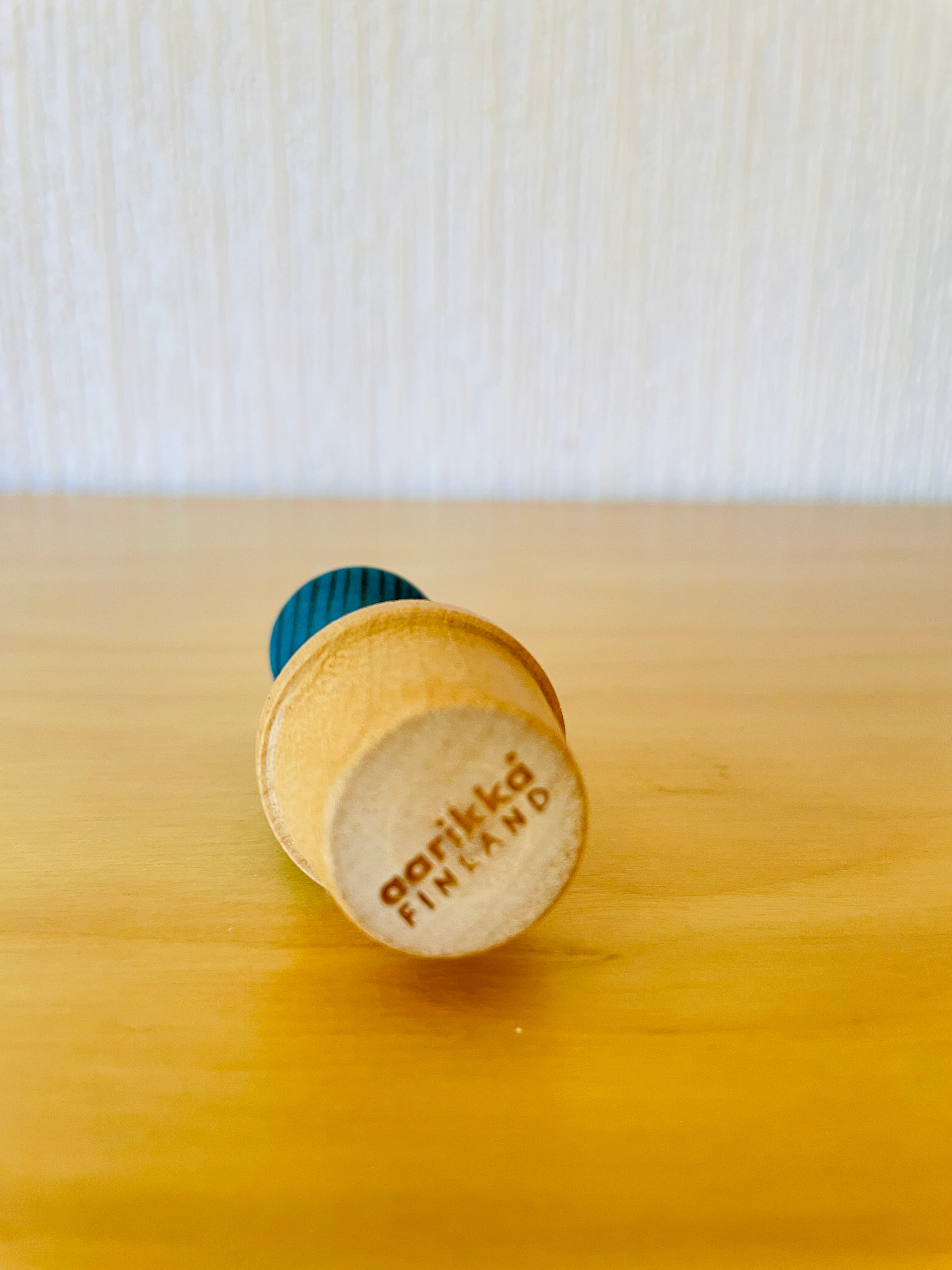 Aarikka/アーリッカ/チューリップのオブジェ/木製/ブルーxナチュラル