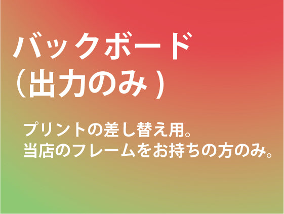 バックボード 出力のみ（フレームをお持ちの方向け）｜Hotdogger