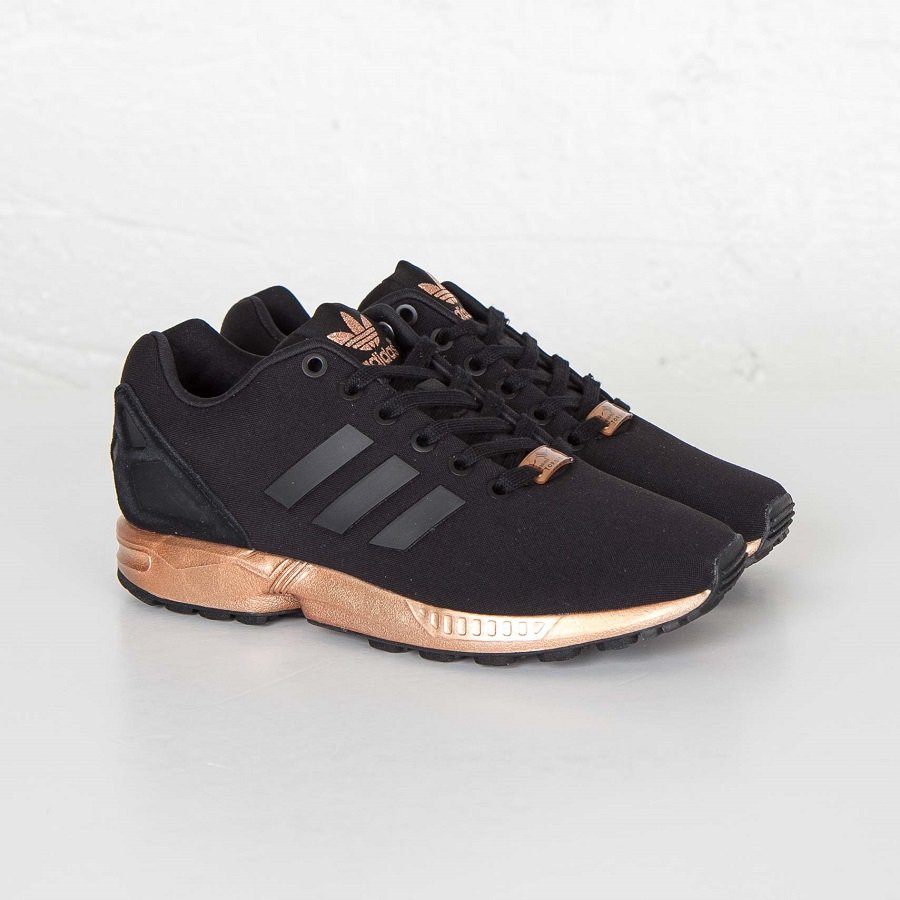 Women's Adidas ZX Flux Black Copper S78977 New