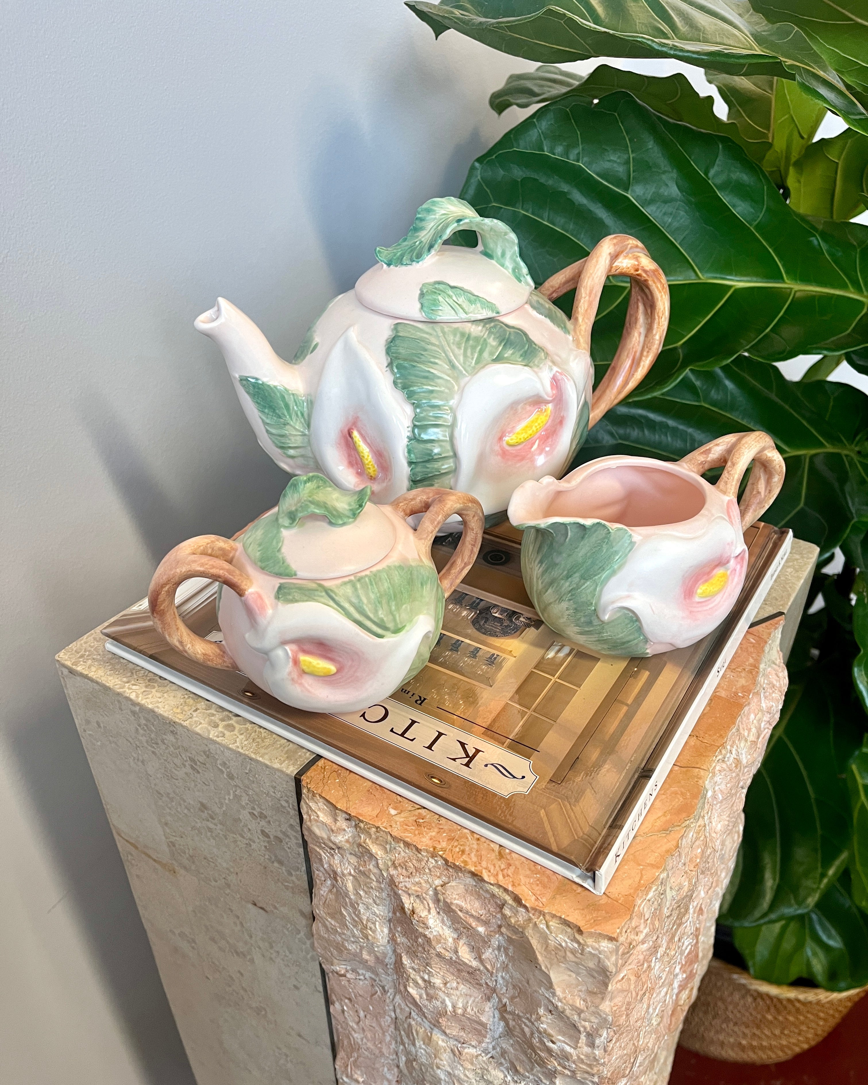 Vintage 1987 Fitz & Floyd Cala Lilly Tea Set - 3 pc – House of Gaud