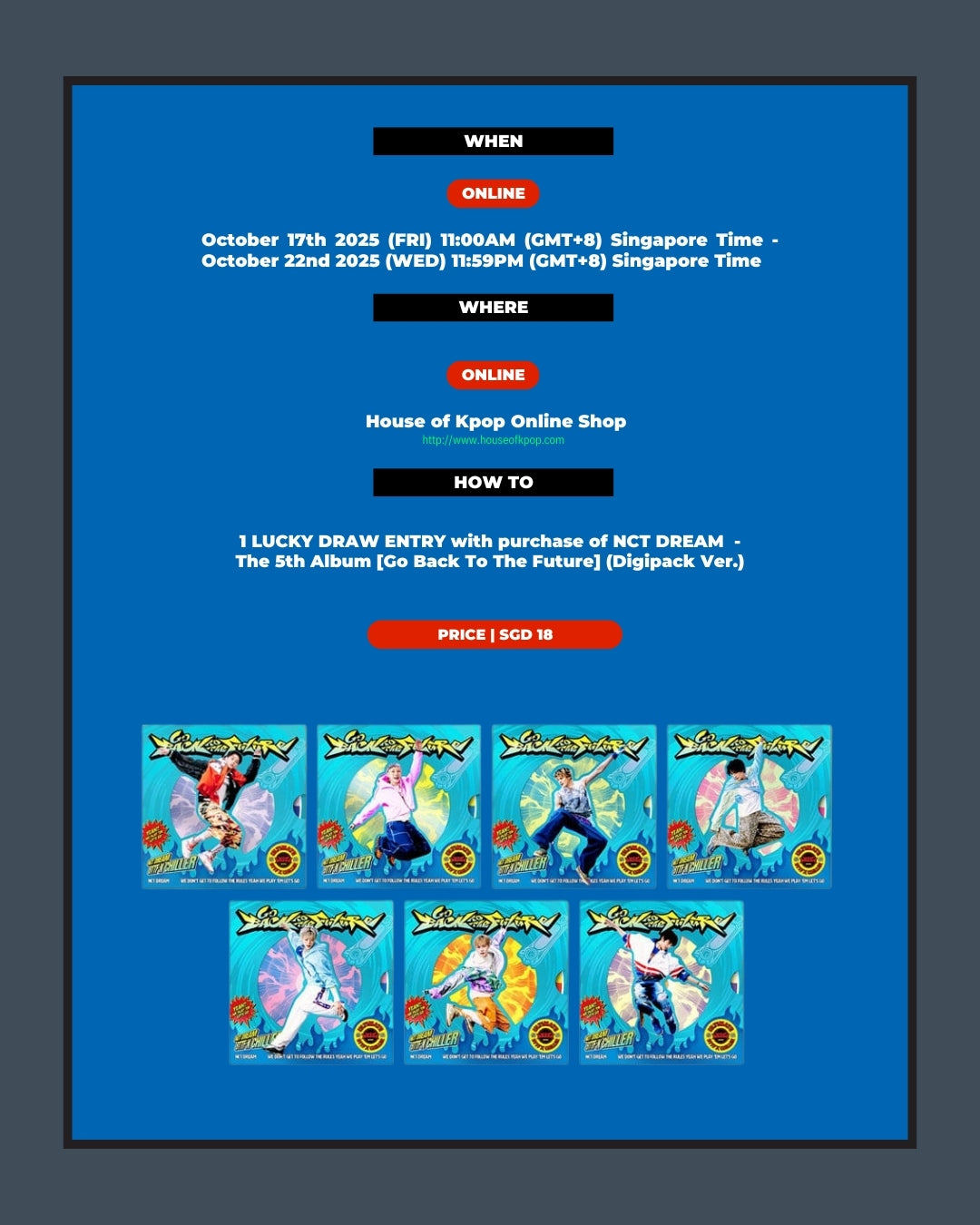 SINGAPORE LUCKY DRAW EVENT] NCT DREAM - [Go Back To The Future