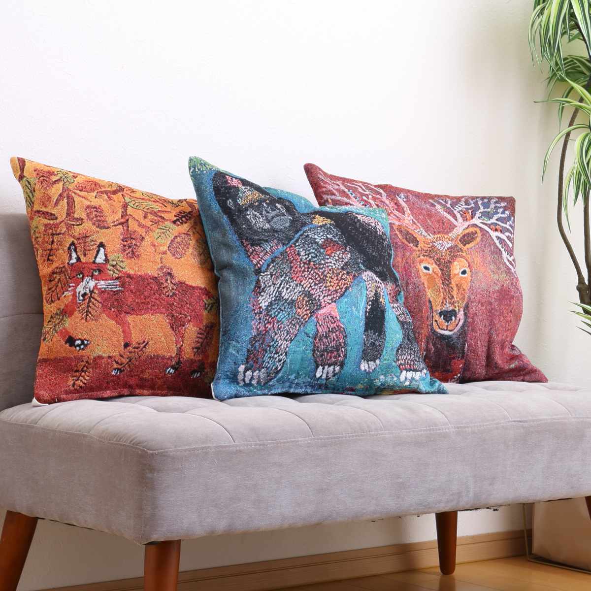 クッションカバー アトリエKOTETSU ジャガードクッションカバー 45