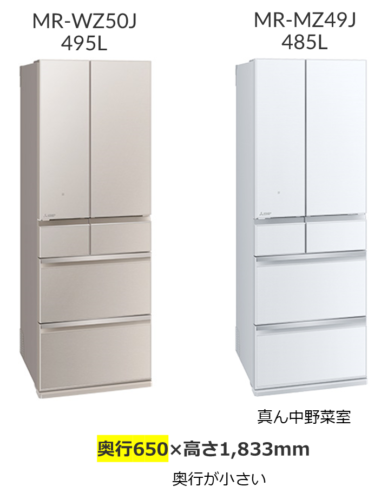 2023年三菱電機冷蔵庫の65㎝幅6機種は何が違う？比較レビュー！『MR