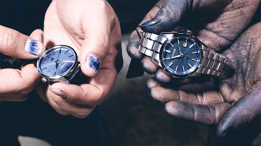 ザ・シチズン 藍染和紙文字板モデル】藍染工房「Watanabe's」渡邉健太