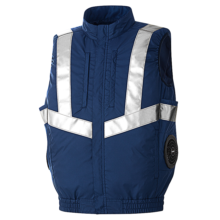 ベスト単体 WEV117 上 ネイビー - ミドリ安全の熱中対策
