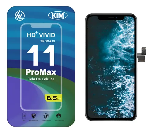 Frontal Tela Iphone 11 Pro Max Hd+ Vivid Troca Ci Kimeery Preto