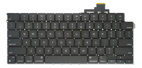 Teclado Para Macbook Air 15 A2941 M2 2023 Americano Us Preto