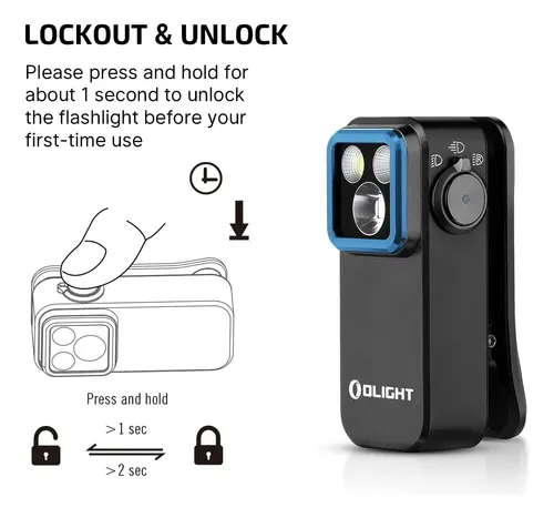 Olight Oclip Pro Edc Flashlight Clip-on Light, Rechargeab