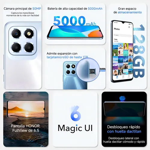 Honor X6s Dual SIM 128GB Plata titanio 4GB RAM | MercadoLibre