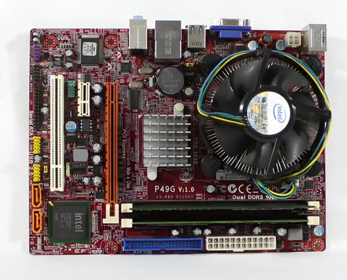 Placa Mãe Pcchips P49g Com Processador Core2 Duo 4gb Memória