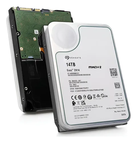 Hd 14tb Seagate Exos 2x14 Mach.2, Empresarial, Sata3, 3,5pol