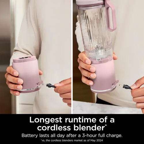 Portable Blender Ninja Blast Max Twist & Go 650ml Pink | MercadoLivre